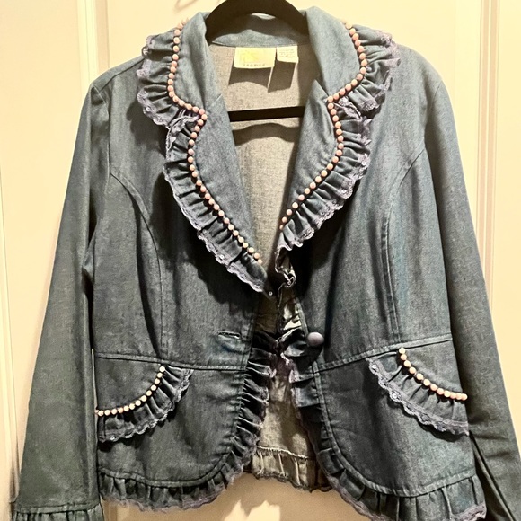 Jackets & Blazers - Denim blazer with beads